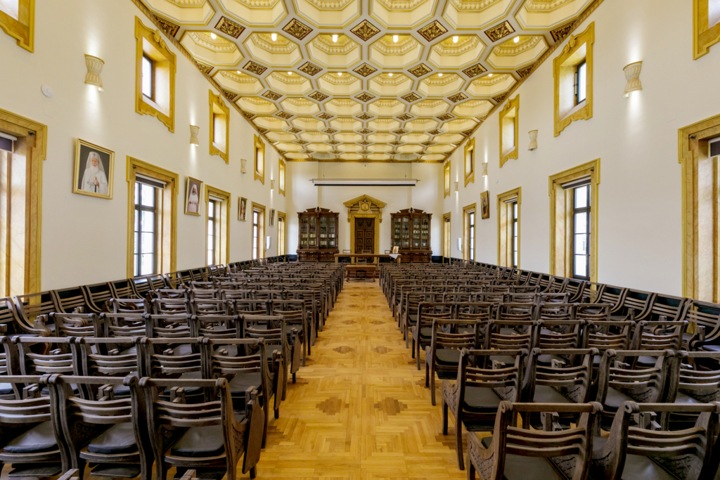 Sala Iustin Moisescu din incinta Ansamblului Mitropolitan Iași