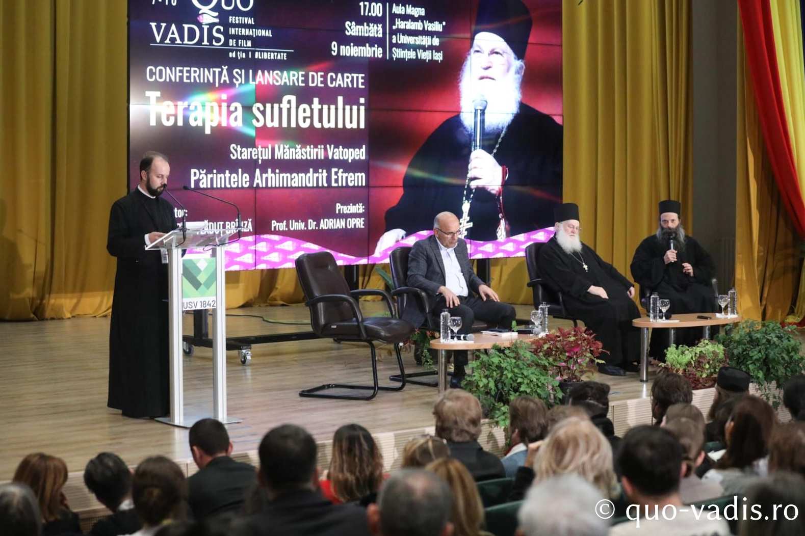 Conferința Terapia sufletului și lansare de carte Arhim. Efrem, Starețul Mănăstirii Vatoped din Athos