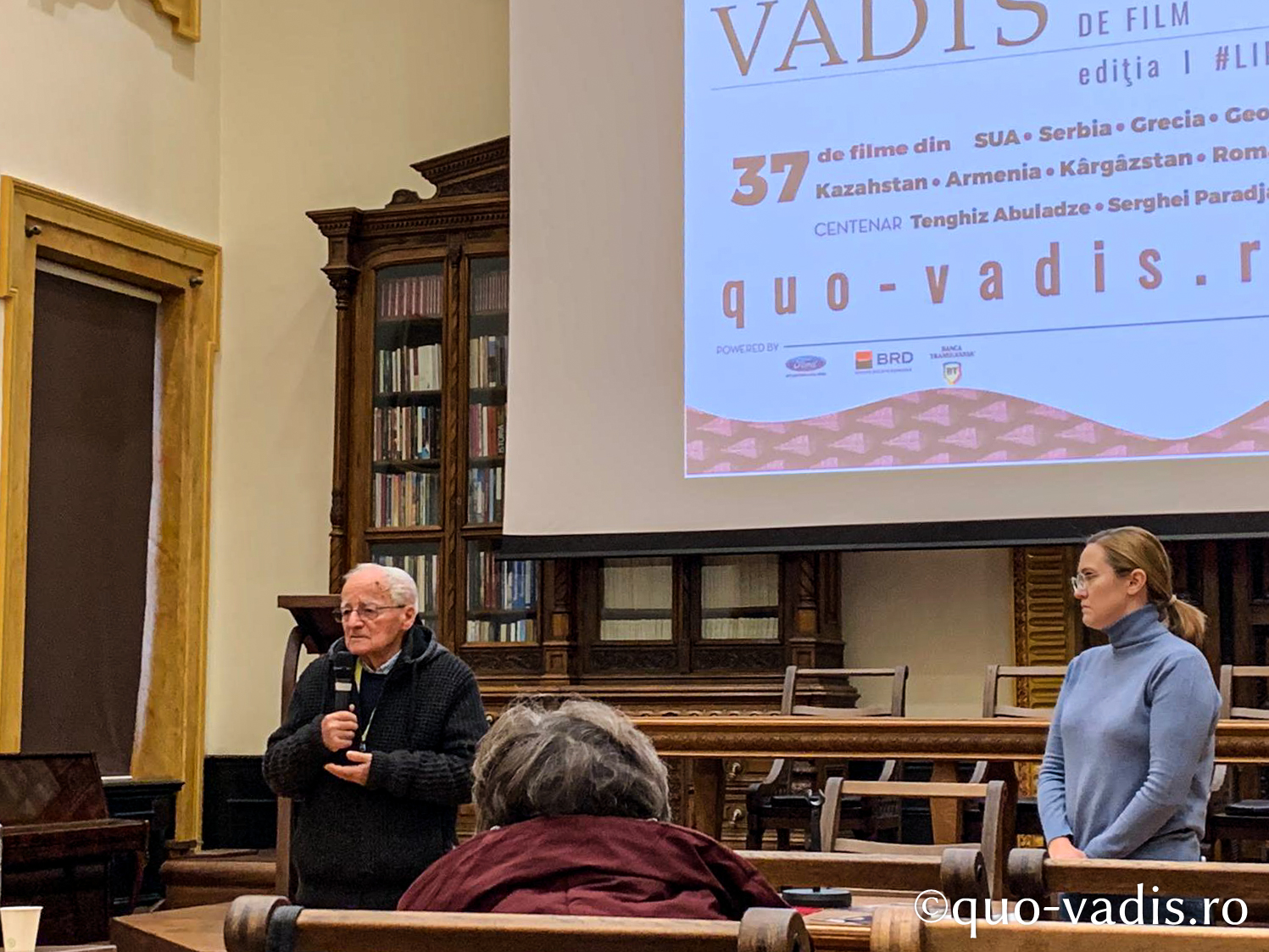 Proiecția filmului artistic Undeva în Est (România), în prezența regizorului Nicolae Mărgineanu, Sala Iustin Moisescu