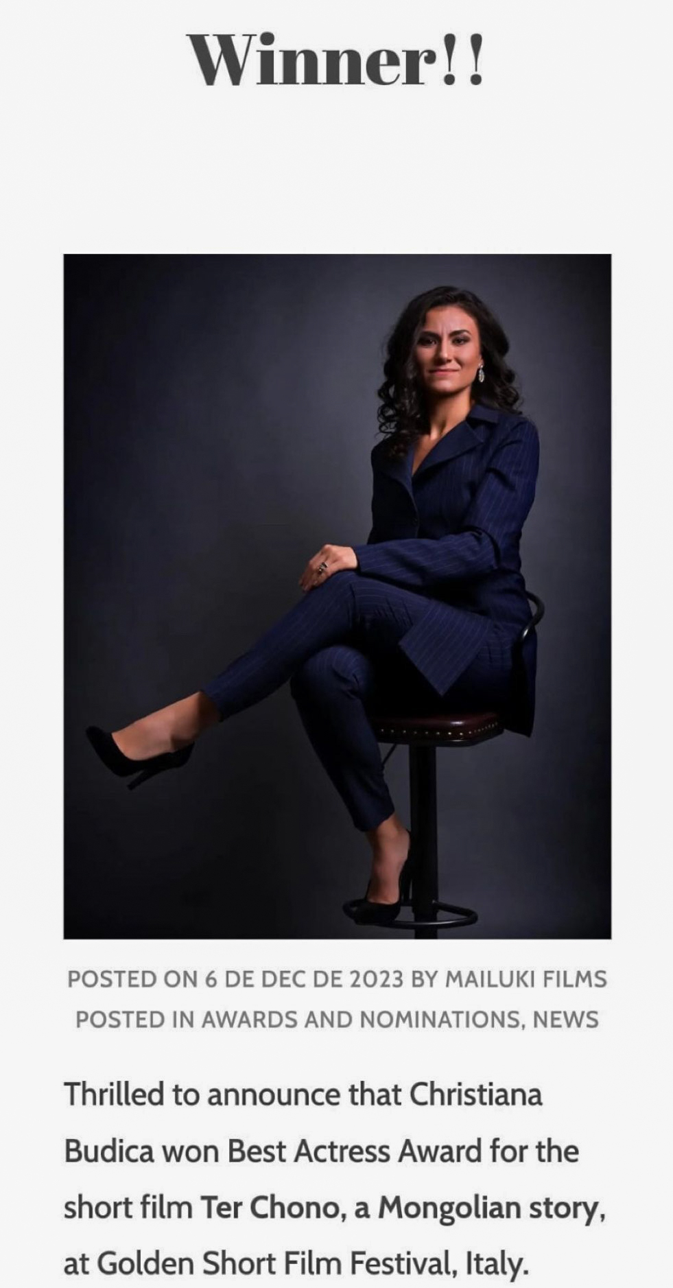 Ter Chono. A Mongolian Story