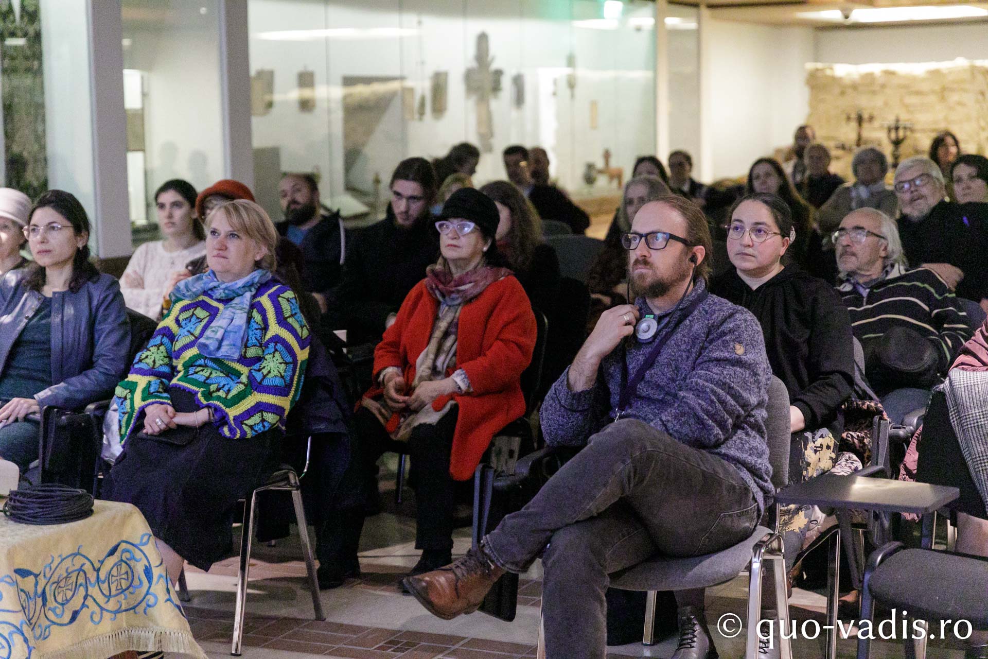 Proiecția filmului „Muntele Schimbării la Față. Sfântul Sava al Serbiei” / Foto: pr. Silviu Cluci