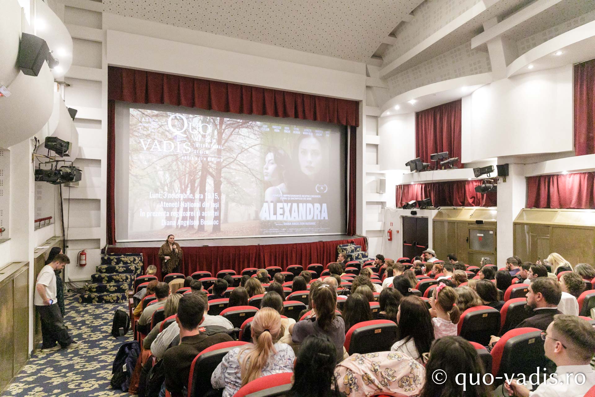 Proiecția filmului „Alexandra” / Foto: pr. Silviu Cluci