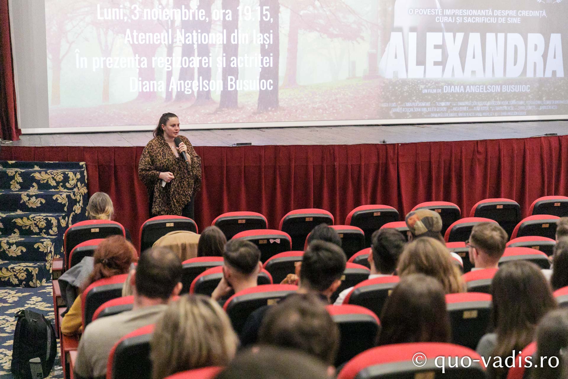 Proiecția filmului „Alexandra” / Foto: pr. Silviu Cluci