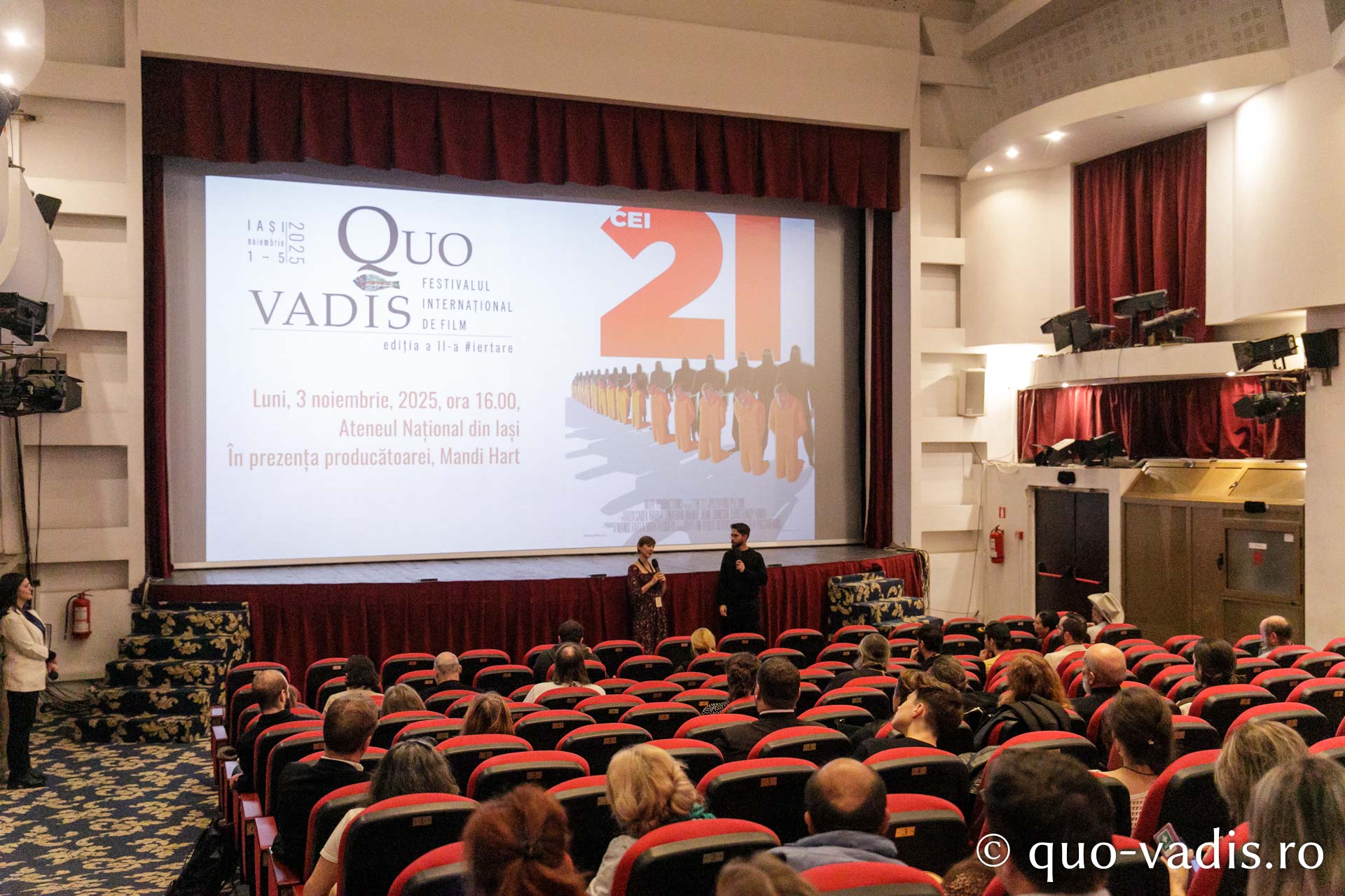 Proiecția filmului „Cei 21”. Producător: Mandi Hart / Foto: pr. Silviu Cluci