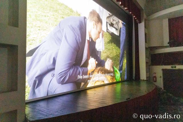 Proiecția filmului „Alexandra” / Foto: pr. Silviu Cluci