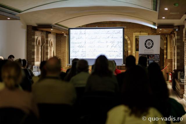 Proiecția filmelor În căutarea Cernăuțiului lui Ciprian și Părintele Iraclie Porumbescu / Foto: Oana Nechifor
