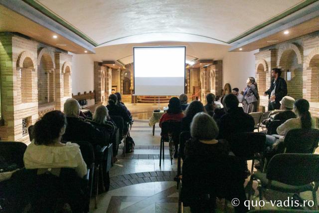 Proiecția filmului „Muntele Schimbării la Față. Sfântul Sava al Serbiei” / Foto: pr. Silviu Cluci