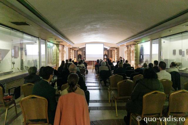 Proiecția filmului „Muntele Schimbării la Față. Sfântul Sava al Serbiei” / Foto: pr. Silviu Cluci