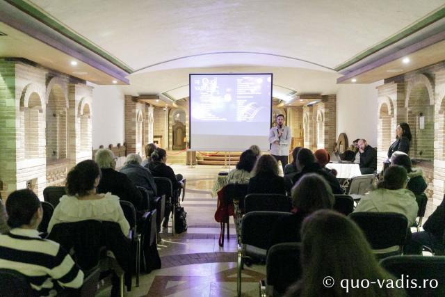 Proiecția filmului „Muntele Schimbării la Față. Sfântul Sava al Serbiei” / Foto: pr. Silviu Cluci