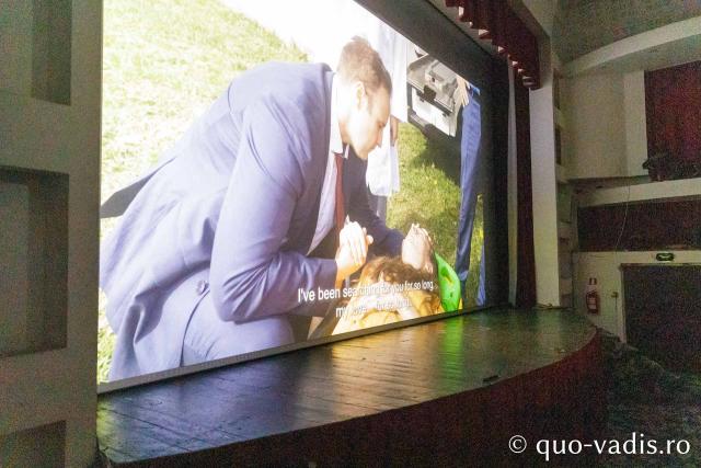 Proiecția filmului „Alexandra” / Foto: pr. Silviu Cluci