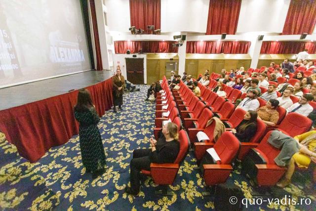 Proiecția filmului „Alexandra” / Foto: pr. Silviu Cluci